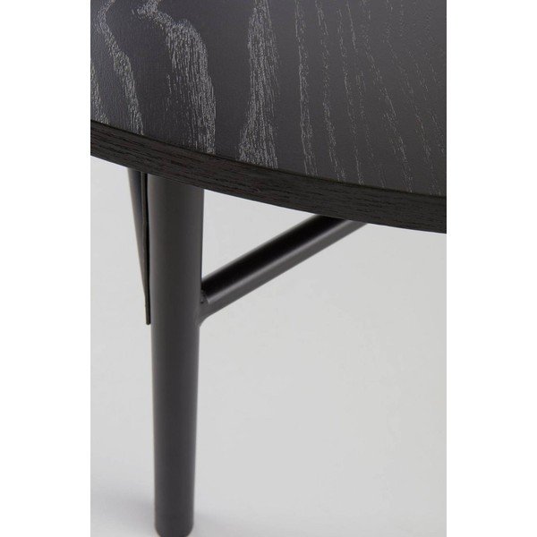 Juodos spalvos iš metalo apvalios formos kavos staliukas ø 100 cm Valley – Jotex-image-4