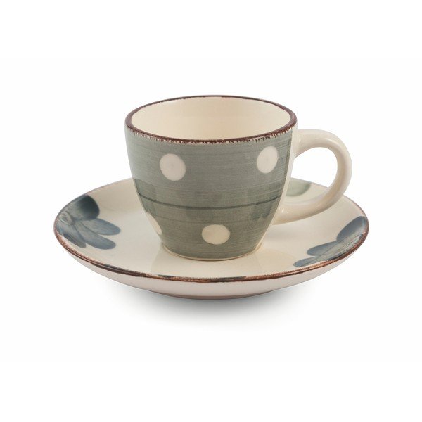 6 spalvotų espreso kavos puodelių su lėkštutėmis rinkinys VDE Tivoli 1996 Tazzine-image-3