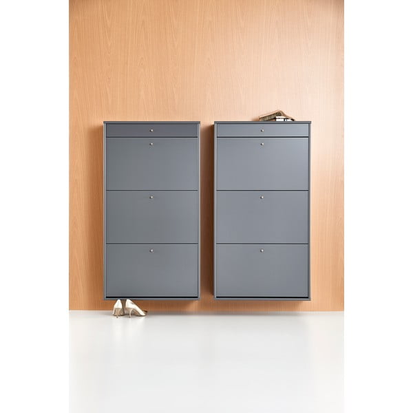 Pilka atlenkiama batų lentyna Mistral - Hammel Furniture-image-3