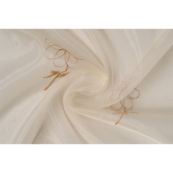 Permatoma užuolaida smėlio spalvos 140x245 cm Edith – Mendola Fabrics-image-2