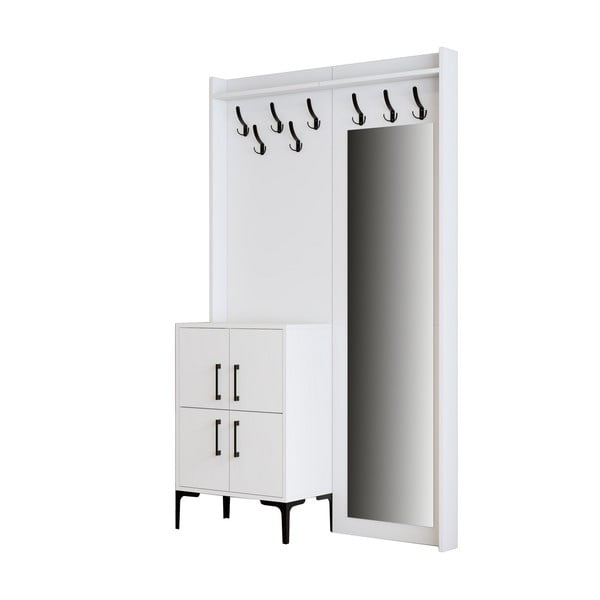 Baltas prieškambario komplektas Berlin - Kalune Design