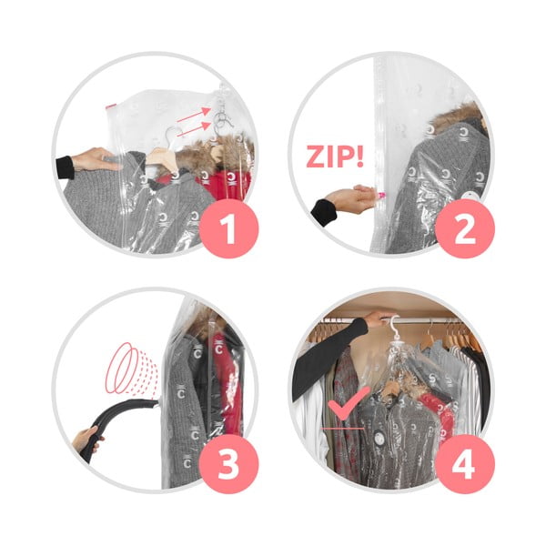 Vakuuminiai drabužių krepšiai 2 vnt. Espace L – Compactor-image-3