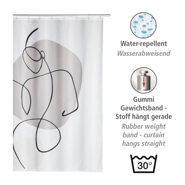 Dušo užuolaida 180x200 cm Ladyline - Wenko-image-3