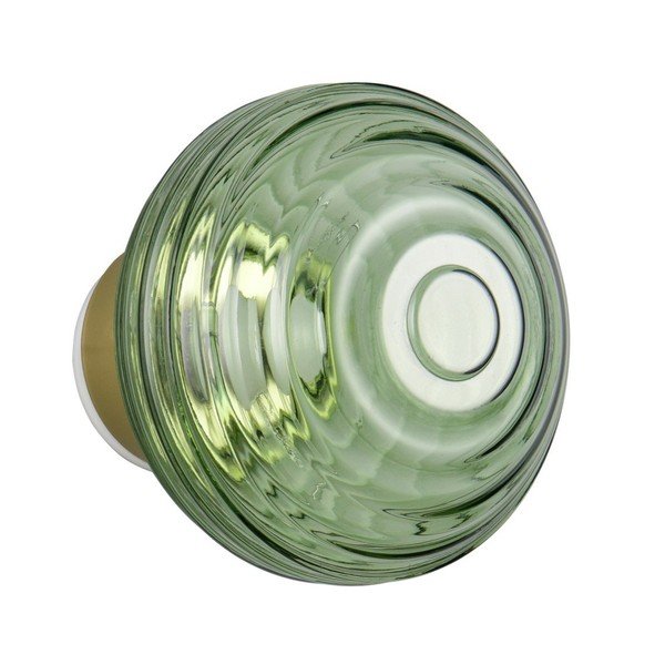 Žalios spalvos iš stiklo sieninė lempa LED USB ø 15,5 cm Earl – Reality