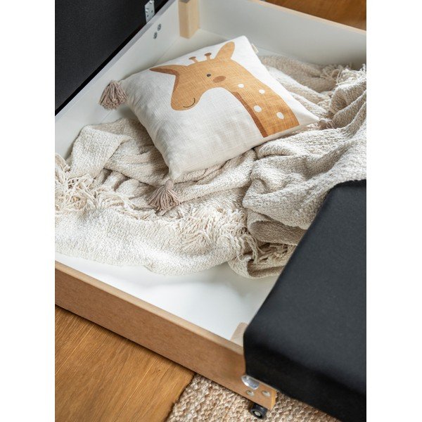 Šviesiai pilkos spalvos iš velveto sulankstoma sofa 130 cm Ario – ELTAP-image-3