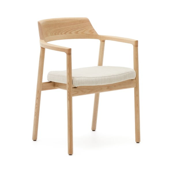 Iš ąžuolo masyvo valgomojo kėdė smėlio spalvos/natūralios spalvos Alocs – Kave Home