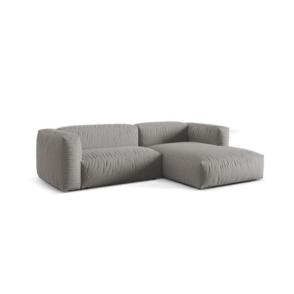 Modulinė kampinė sofa šviesiai pilkos spalvos (su dešiniuoju kampu) Martina – Micadoni Home-image-3