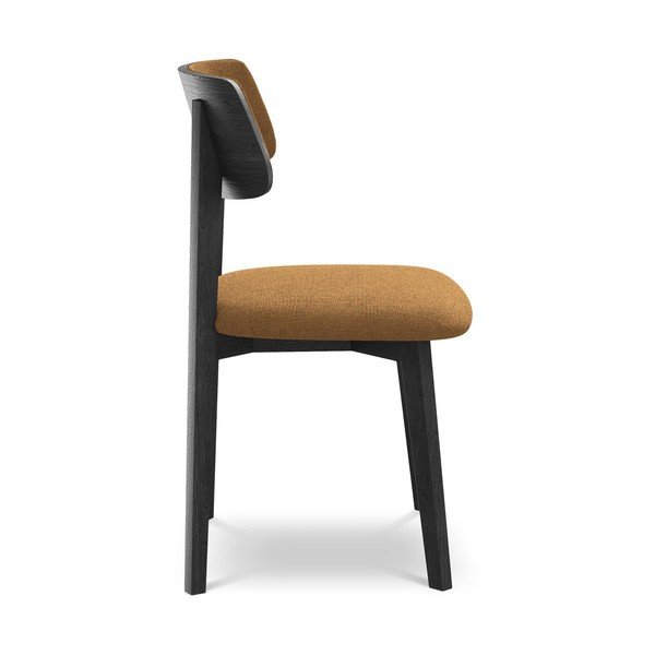 Terakotos spalvos iš medienos masyvo valgomojo kėdė Niu – Makamii-image-2