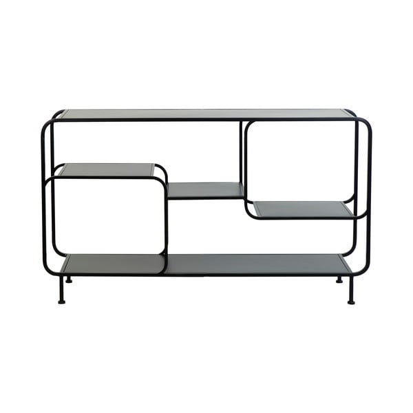 Juoda metalinė knygų spinta 141x81,5 cm Winston - Light & Living