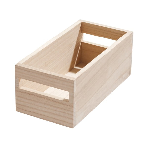 Dėžutė iš paulovnijos medienos iDesign Eco Handled, 12,7 x 25,4 cm