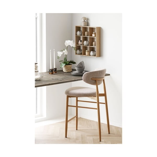 Natūralios spalvos iš pušies masyvo kelių aukštų sieninė lentyna 46 cm Moss – House Nordic-image-3