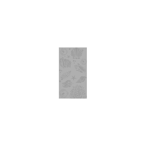 Pilkos spalvos iš medvilnės paplūdimio rankšluostis 70x140 cm Shell – B.E.S.