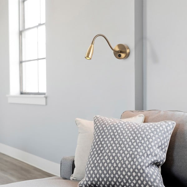 Auksinės spalvos sieninė lempa LED Reading – Opviq lights-image-1