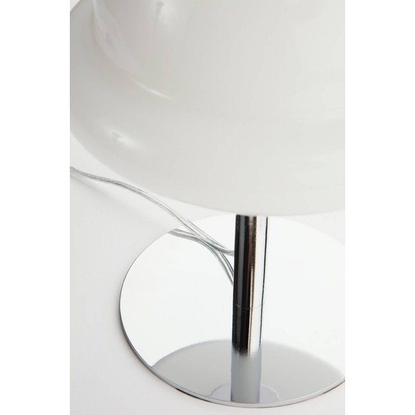 Baltos spalvos/blizgios sidabrinės spalvos stalinis šviestuvas iš opalinio stiklo (aukštis 26 cm) Bubba – Jotex-image-4