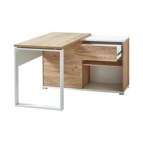 Darboo stalas su ąžuoline apdaila 120x117 cm Lioni - Germania-image-4