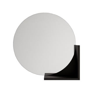 Sieninis veidrodis su juoda lentyna Skandica Lucija, ø 60 cm