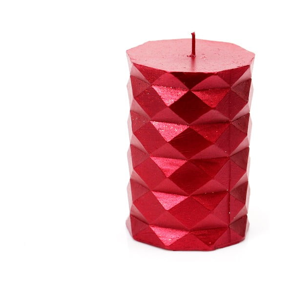 Raudona žvakė Unimasa Fashion, aukštis 10 cm
