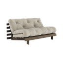 Pilkai smėlinės spalvos iš lino sulankstoma sofa 160 cm Roots Carob – Karup Design