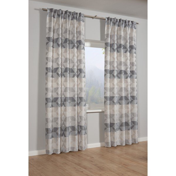 Pilka užuolaida 245x140 cm Jacquard - Gardinia-image-1