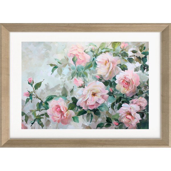 Spausdintas paveikslas su rėmeliu 75x56 cm Blooming Roses – Styler