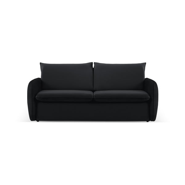 Sulankstoma sofa juodos spalvos iš velveto 194 cm Vienna – Cosmopolitan Design