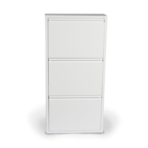 Balta batų lentyna su 3 ištraukiamomis lentynomis "Evergreen House Alias-image-4