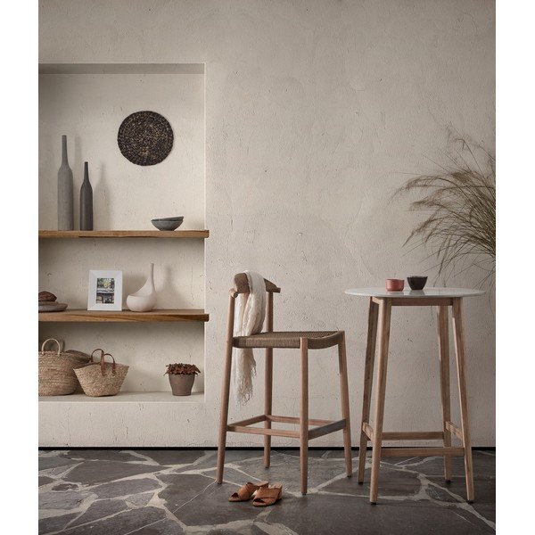 Eukalipto medienos balkono staliukas Kave Home Giorgia, ⌀ 70 cm-image-3