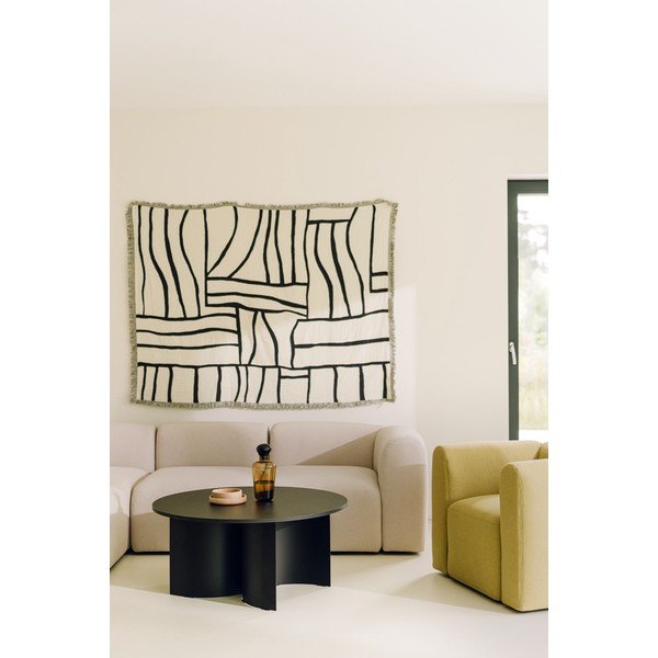 Juodos spalvos apvalios formos kavos staliukas su uosio dekoro stalviršiu ø 95 cm Gavo – noo.ma-image-2