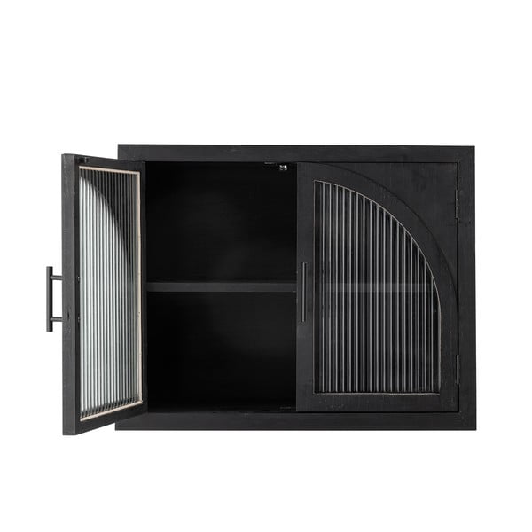 Iš kėnio masyvo pakabinama vitrina juodos spalvos 62x49x23 cm Lario – Bloomingville-image-3