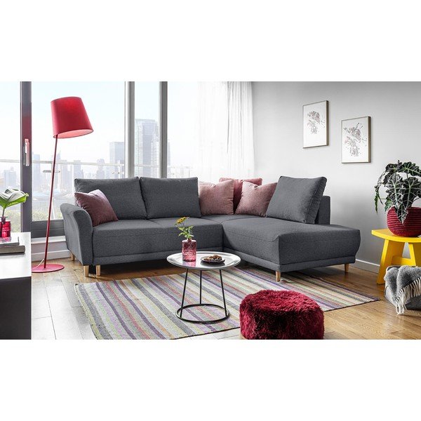 Tamsiai pilka kampinė sofa Miuform Lovely Annie, dešinysis kampas-image-2