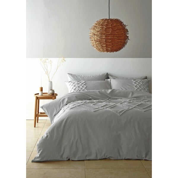 Pilka medvilninė patalynė Pineapple Elephant Diamond, 200 x 200 cm-image-1