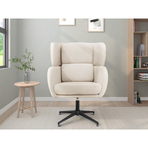 Iš velveto krėslas baltos spalvos su atlošu Vanessa – Støraa-image-2