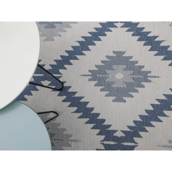 Mėlynos ir kreminės spalvos lauko kilimas NORTHRUGS Malibu, 80 x 250 cm-image-4