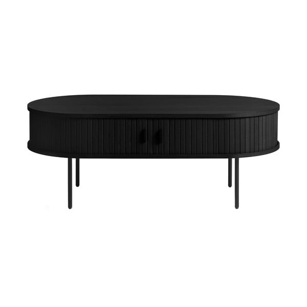 Juodas kavos staliukas 60x120 cm Nola - Unique Furniture