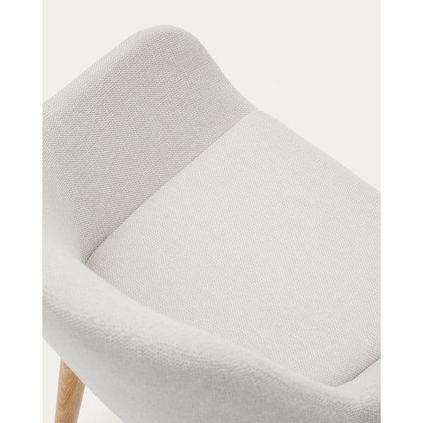 Smėlio spalvos iš audinio valgomojo kėdė Konna – Kave Home-image-1