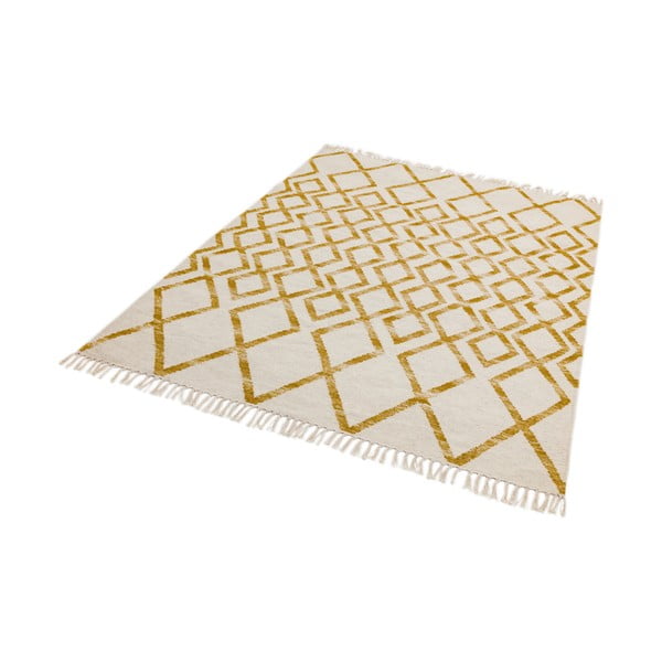 Smėlio ir geltonos spalvos kilimas Asiatic Carpets Hackney Diamond, 120 x 170 cm-image-2