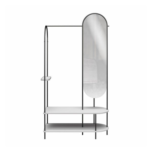 Juodos spalvos/pilkos spalvos iš metalo koridoriaus baldas 101x183x43 cm Anastacia – Støraa-image-4