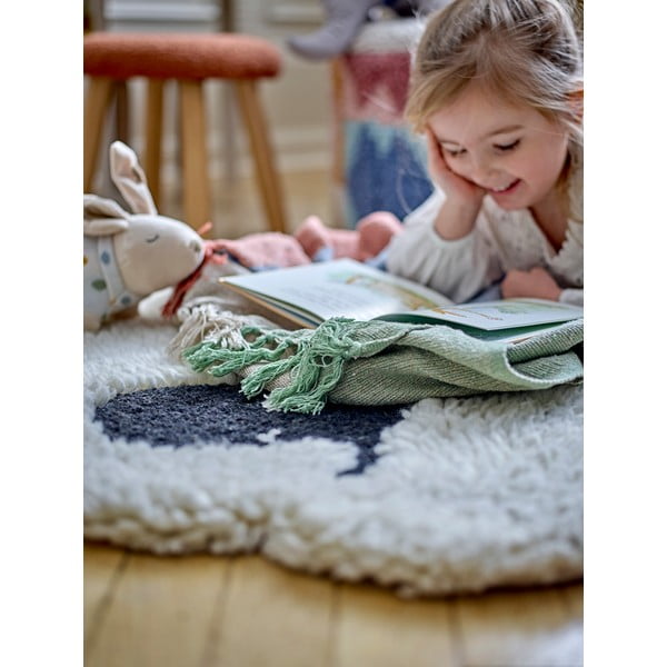 Iš vilnos vaikiškas kilimas baltos spalvos ø 84 cm Dolly – Bloomingville Mini-image-1