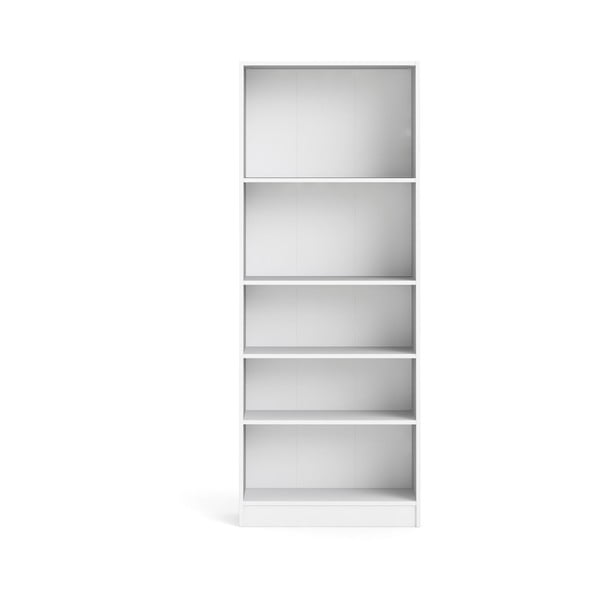 Balta knygų spinta Tvilum Basic, 79 x 203 cm