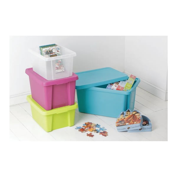 Mėlyna daiktadėžė su dangčiu Curver Essentials, 45 l-image-1