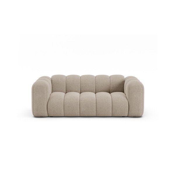 Smėlio spalvos sofa iš šenilinio audinio 200 cm Lupine – Micadoni 