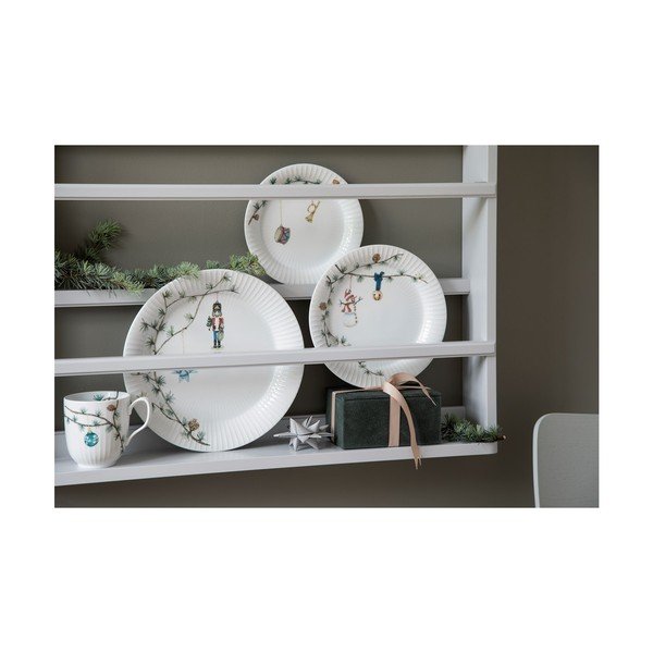 Baltos spalvos iš porceliano  lėkštė su Kalėdų motyvu ø 22 cm Hammershøi Christmas – Kähler Design-image-4