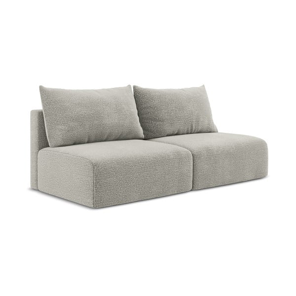 Šviesiai pilkos spalvos sulankstoma/su sandėliavimo vieta sofa 216 cm Kalena – Makamii-image-2