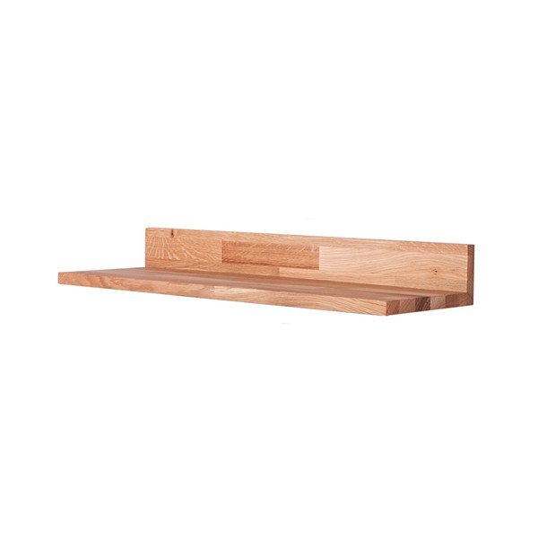 Iš ąžuolo masyvo sieninė lentyna natūralios spalvos paveikslėliams 60 cm Kalle – Interia Home & Living-image-2