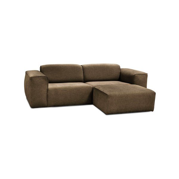 Šviesiai ruda trijų vietų sofa su pufu Cosmopolitan Design Phoenix-image-1