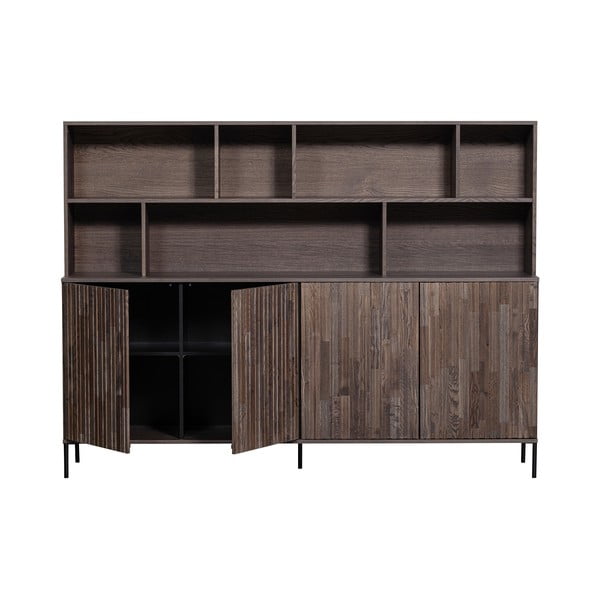 Rudos spalvos knygų spinta  iš uosio 200x150x44 cm Gravure – WOOOD-image-2