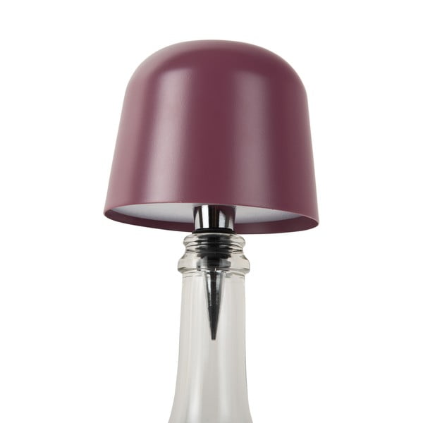 Violetinės spalvos stalinis šviestuvas LED butelio formos (aukštis 13 cm) su metaliniu gaubtu Cone Hat LED – Leitmotiv