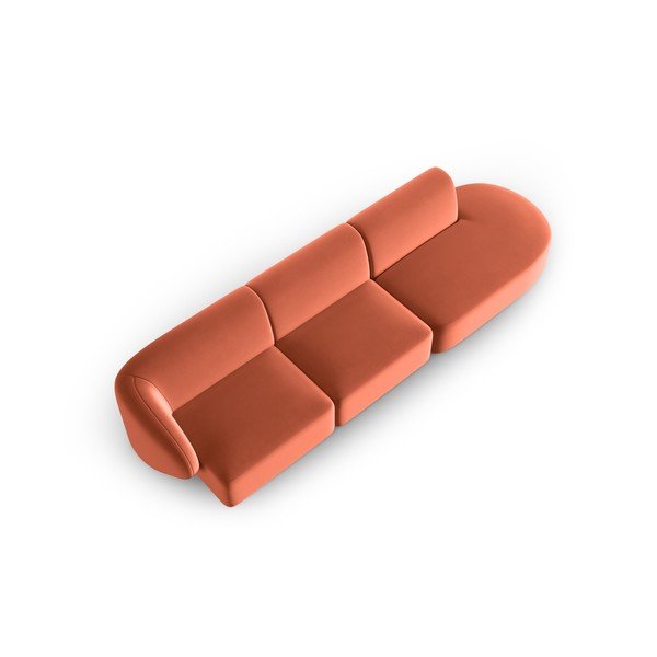 Rožinės spalvos iš velveto sofa su kairiuoju kampu 311 cm Paolo – Milo Casa-image-1