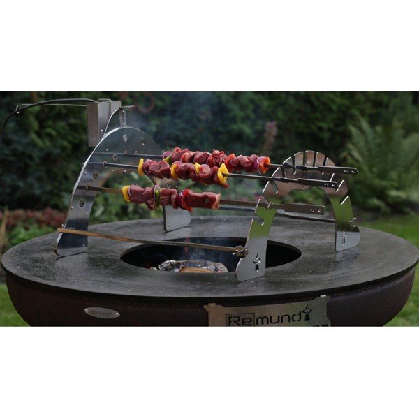 Iš chromuoto plieno grilio stovas Rotisserie Set – Remundi-image-4