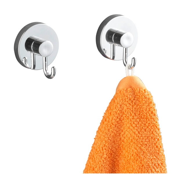 Klijuojami kabliukai iš plastiko blizgios sidabrinės spalvos 2 vnt. Vacuum-Loc – Wenko-image-4